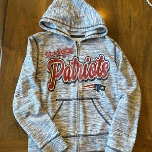 Girls New England Patriots full zip sweatshirt